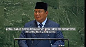 Presiden Prabowo Subianto mengungkit bekas