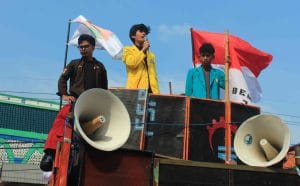 Mahasiswa BEM Nusantara Geruduk DPRD Jatim, Tolak Wacana Pilkada Tak Langsung
