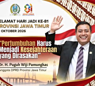 Pertumbuhan Harus Menjadi Kesejahteraan yang Dirasakan," Pesan Puguh Wiji Pamungkas untuk HUT-81 Jatim